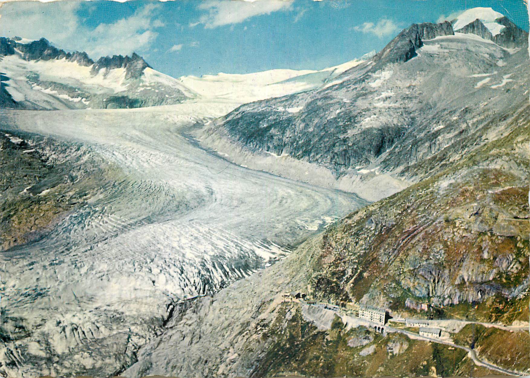 CPA Belvedere mit Rhonegletscher und Galenstock