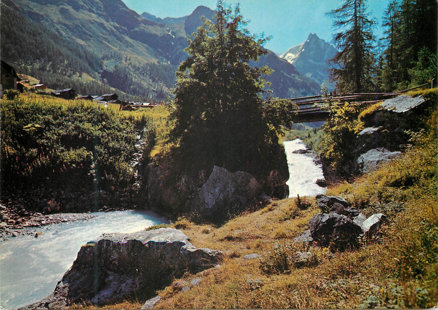 CPA Vieux pont pres de Zinal