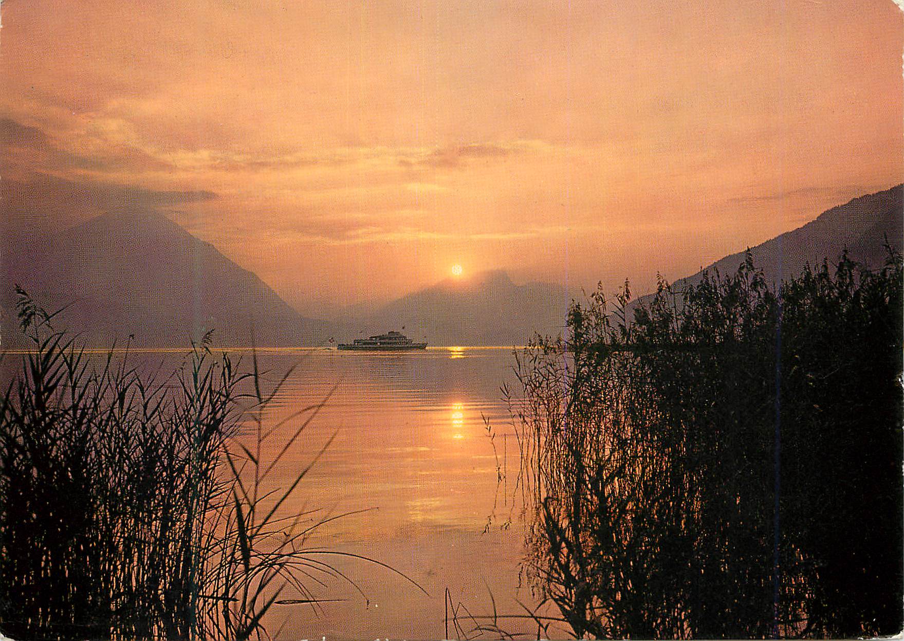 CPA Sonnenuntergang am Thunersee