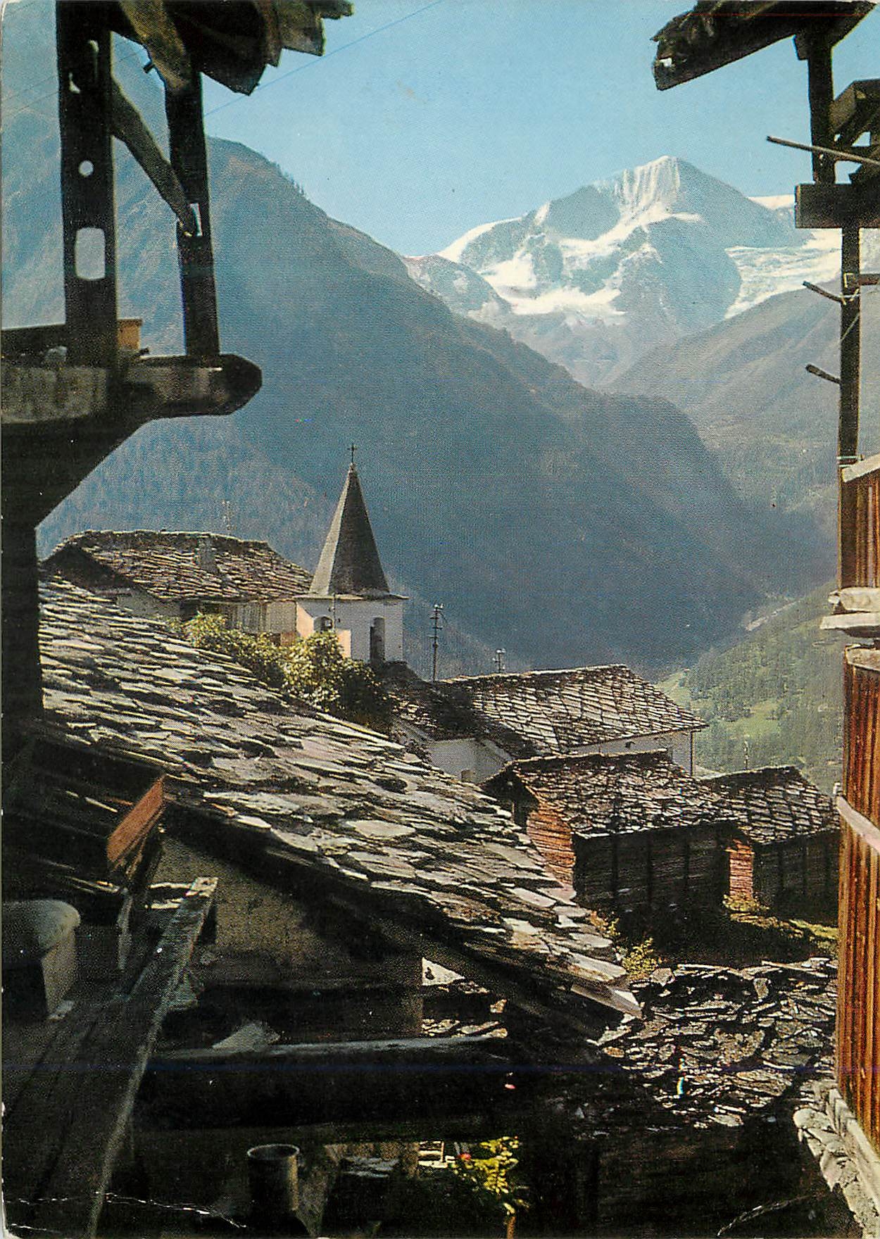 CPM La Sage sur Evolene Valais Au fond le Pigne d Arolla