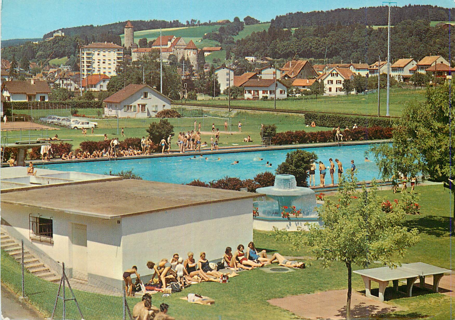 Porrentruy - Piscine et vue générale — Edition Aliroffset S.A. n° 66-1711