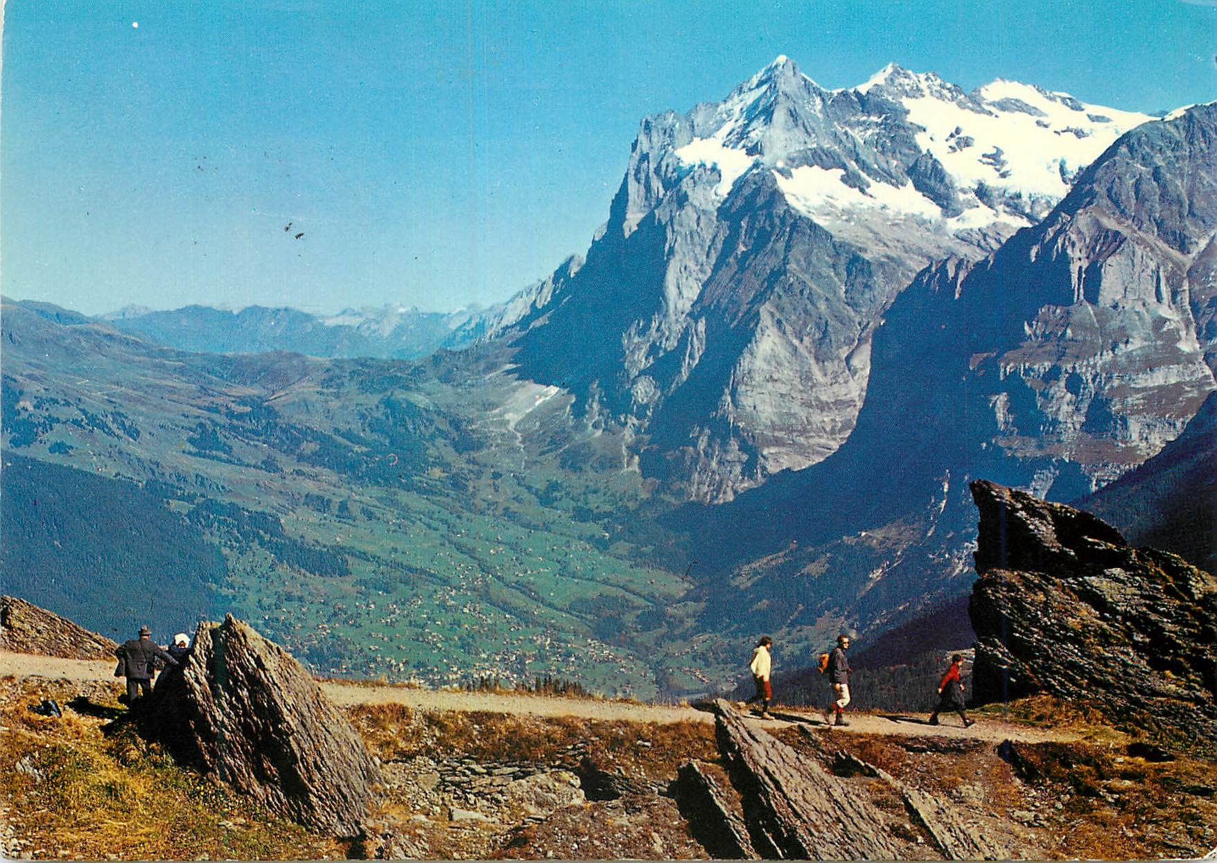 CPM Kleine Scheidegg Blick auf Grosse Scheidegg Wetterhorn m und Grindelwald