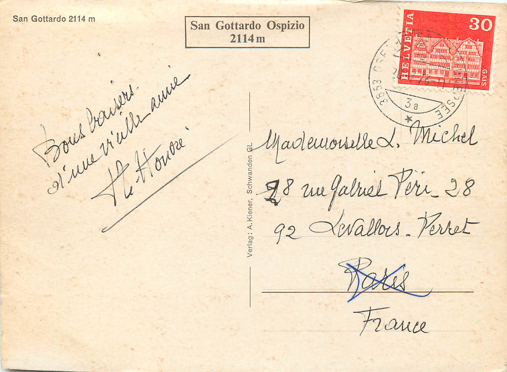 CPM San Gottardo Ospizio — Rückseite