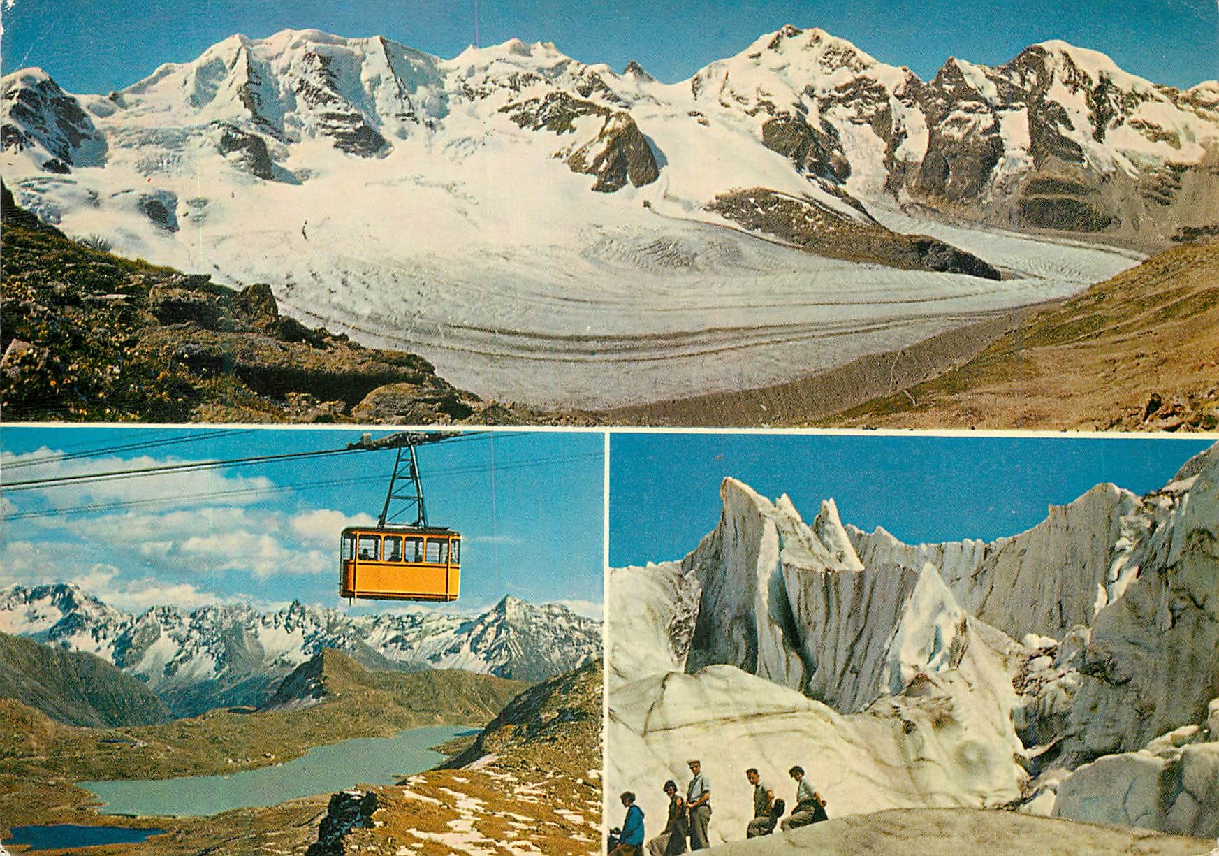CPM Die Berninagruppe von der Diavolezza aus Piz Cambrena Piz Palu Piz Bernina Piz Morteratsch