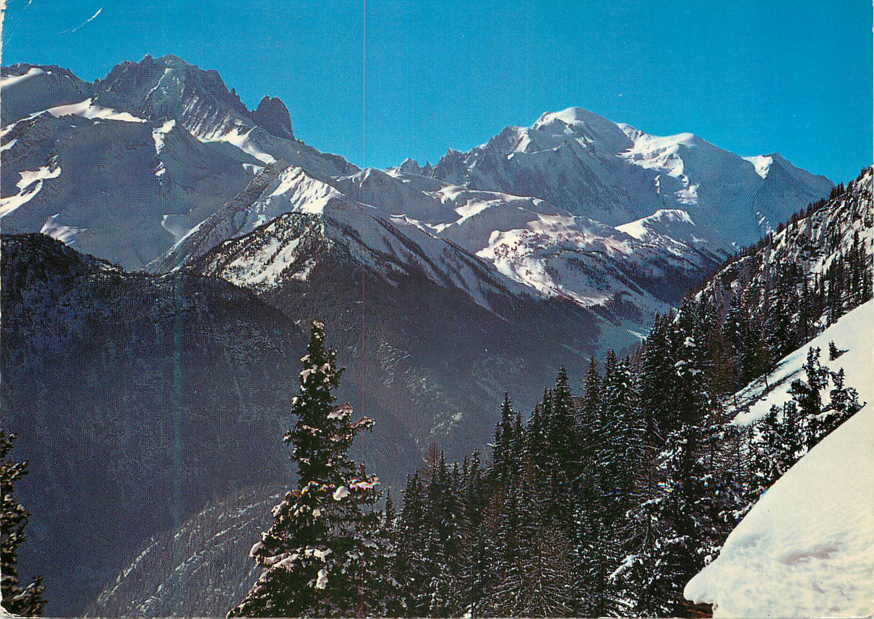 CPM Vue de la Creusaz Les Marecottes sur l Aiguille Verte et le Mont Blanc