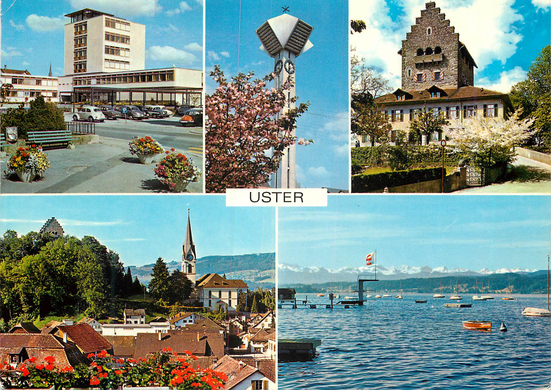 CPM Uster Gemeindehaus Kath Kirche Schloss Uster Schloss und reform Kirche Greifensee