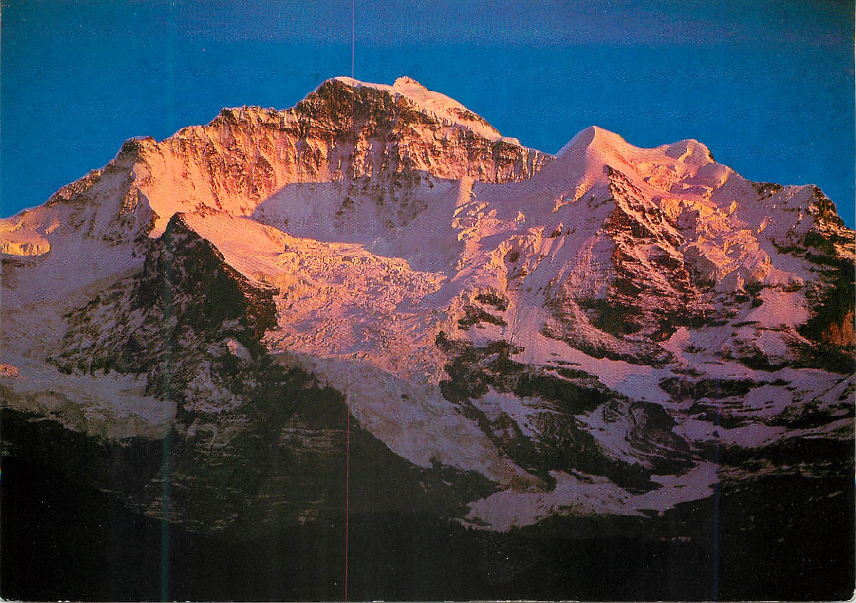 CPA Jungfrau Berner Oberland bei Sonnenunfergang