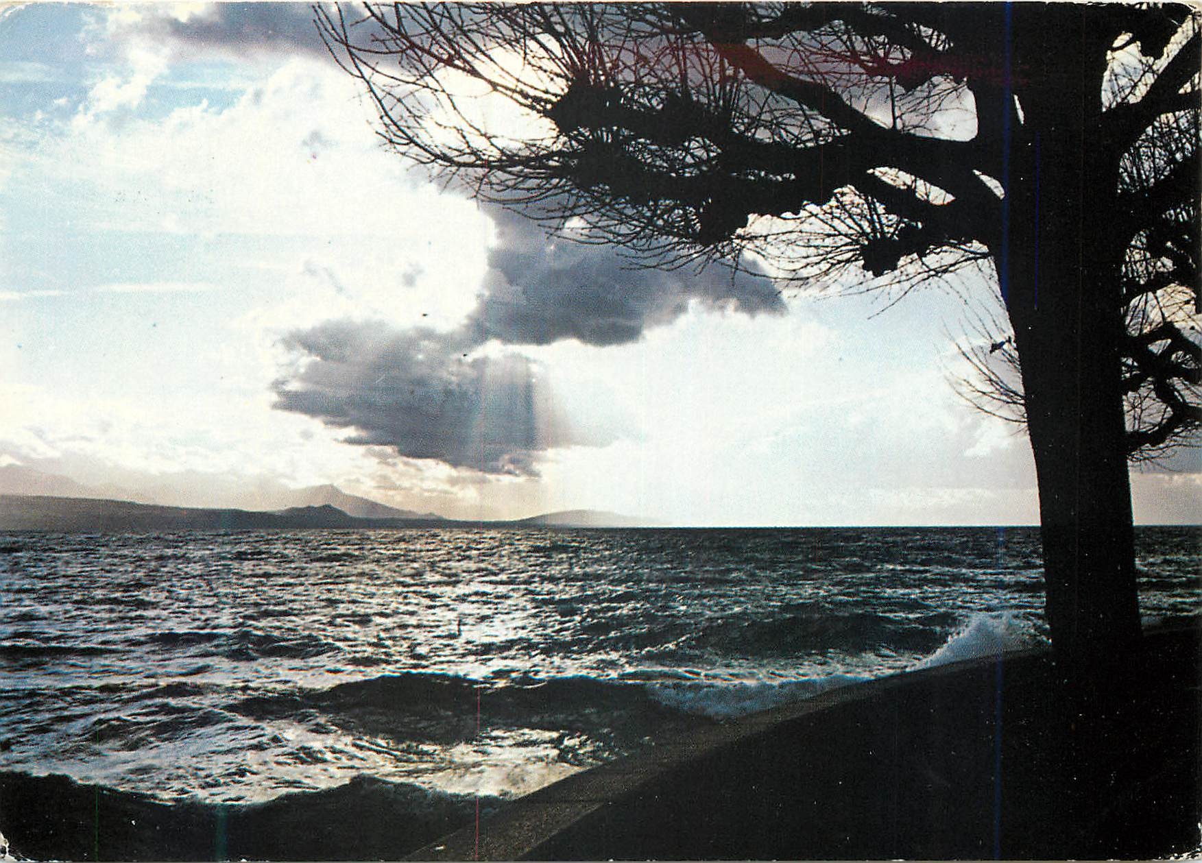 CPA Orage sur le lac Leman