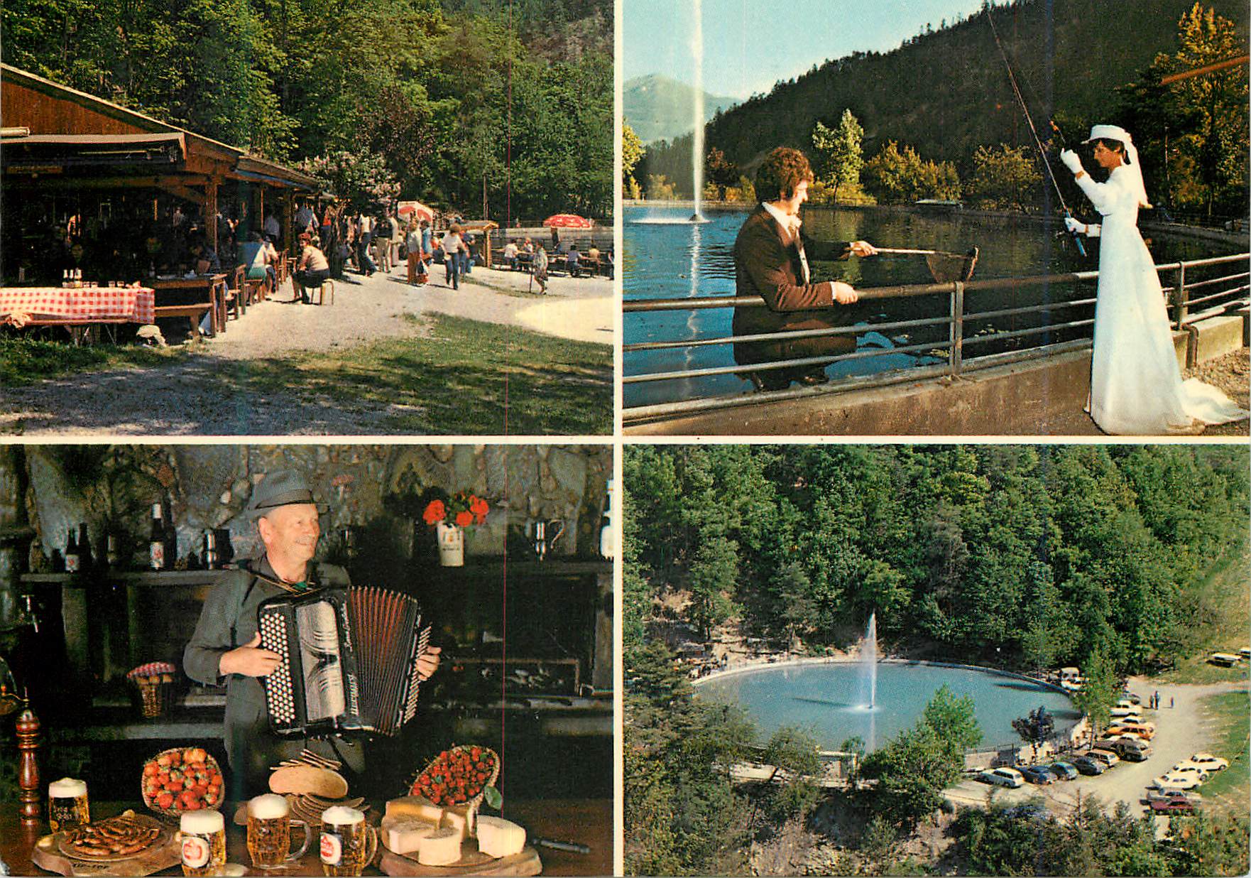 CPA Chamoson Valais Suisse La Colline aux Oisseaux Chez Tip Top Restaurant en plain air chaiffe