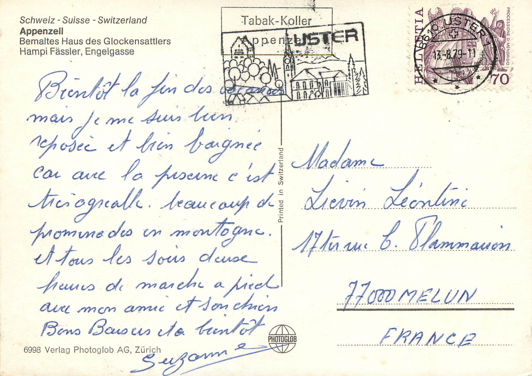 CPM Bemaltes Haus des Glockensattlers — Back