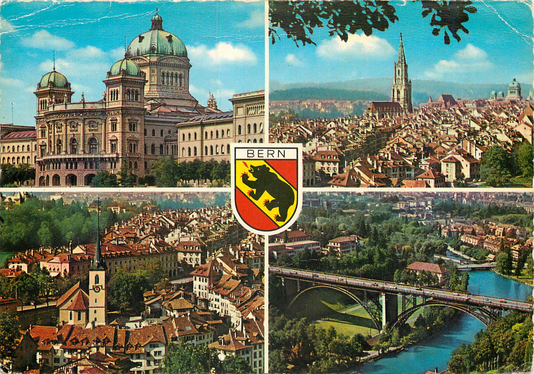 CPM Palais federal Catherdrale Staiden pont Kirchenfeld