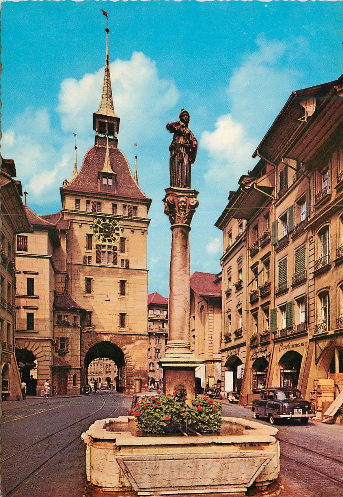CPM Kafigturm et fontaine Anna-Seiler