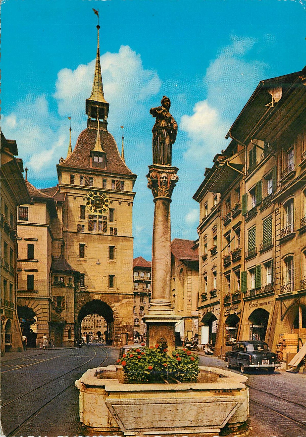CPM Kafigturm et fontaine Anna-Seiler
