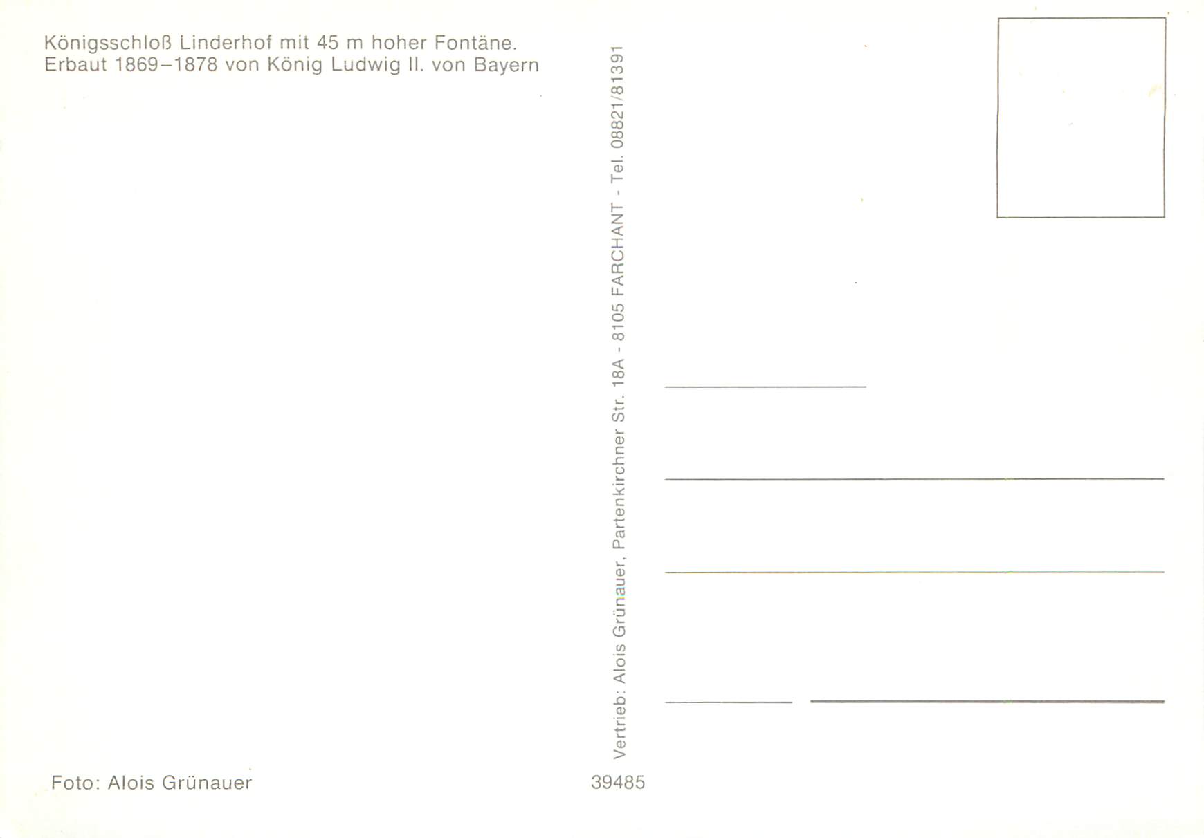 CPM Hoher fontane — Rückseite