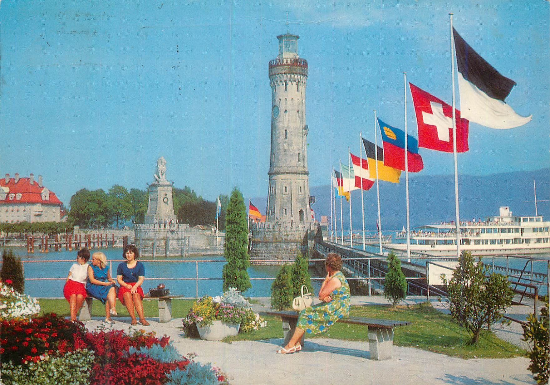 CPM Hafenpartie Bateau Phare