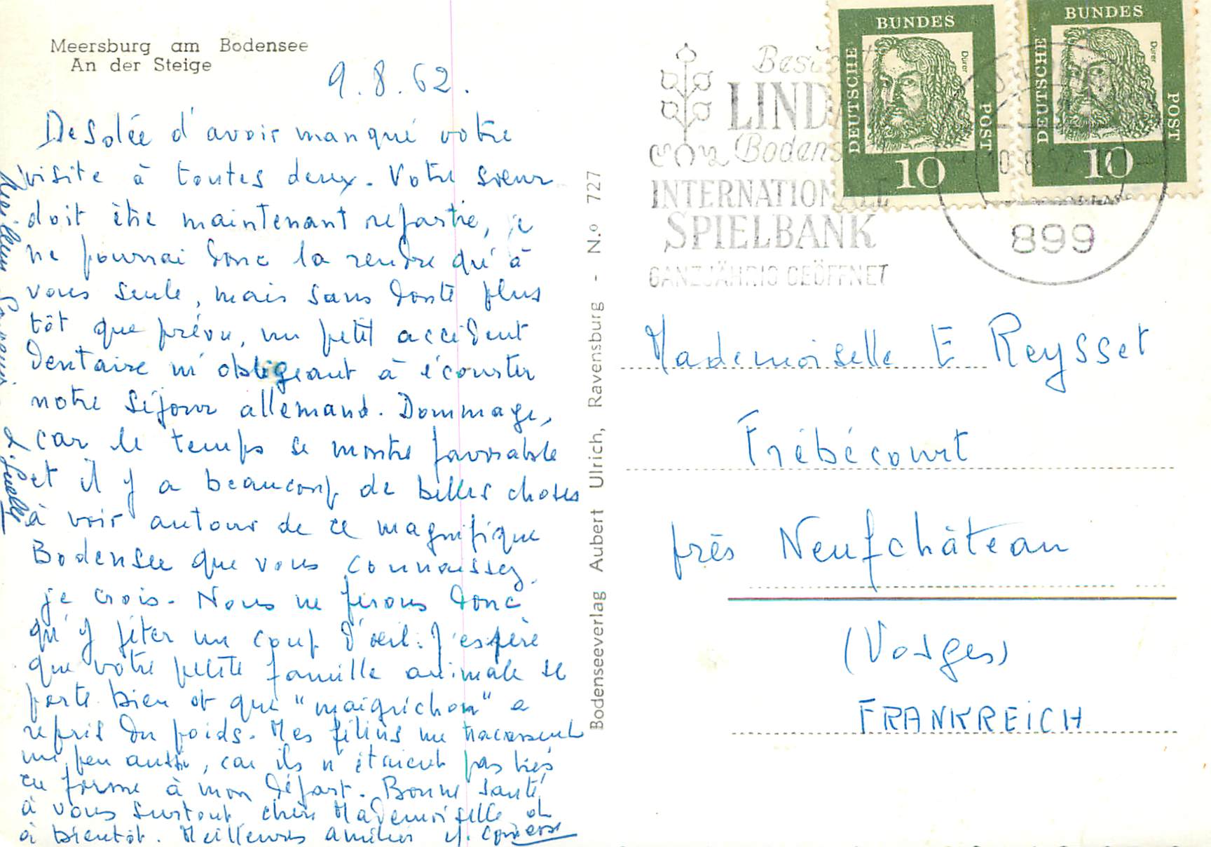 CPM An der Steige — Rückseite
