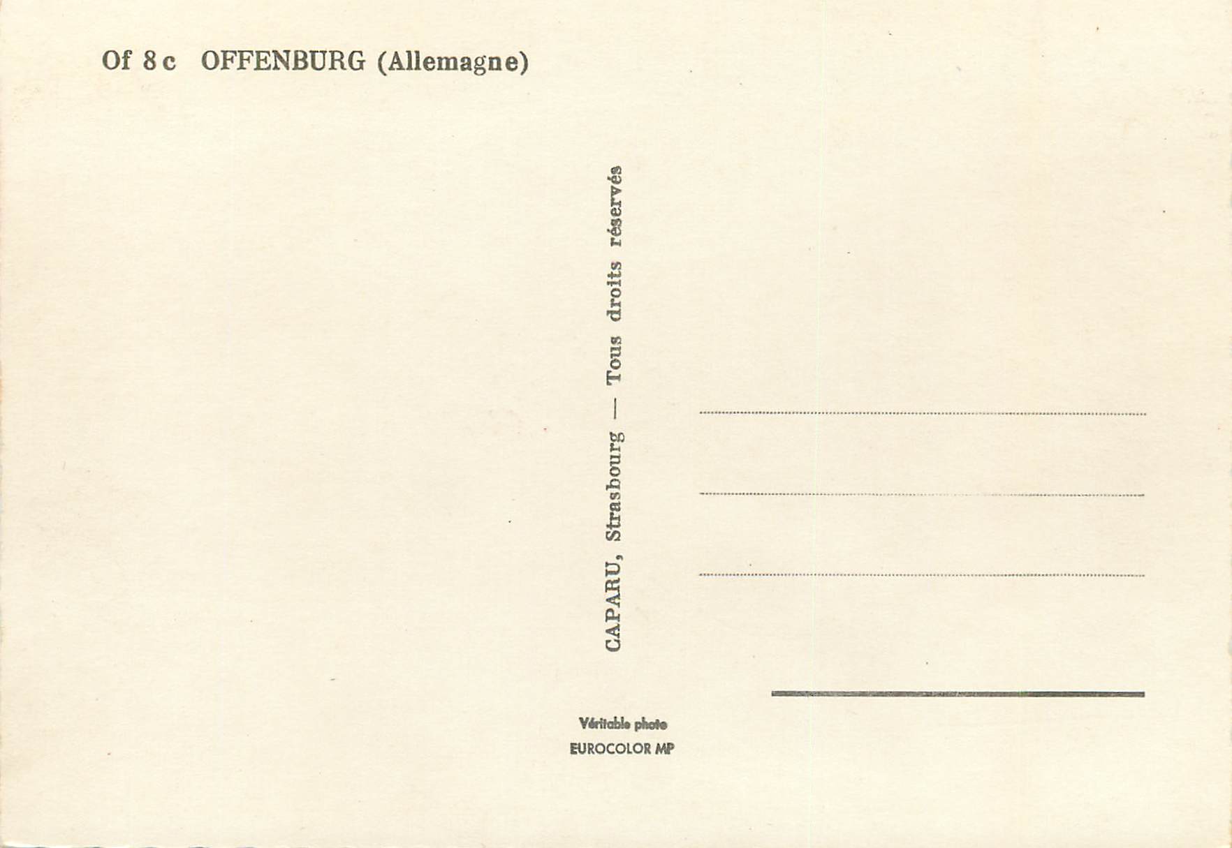 CPM Of 8c Offenburg — Rückseite