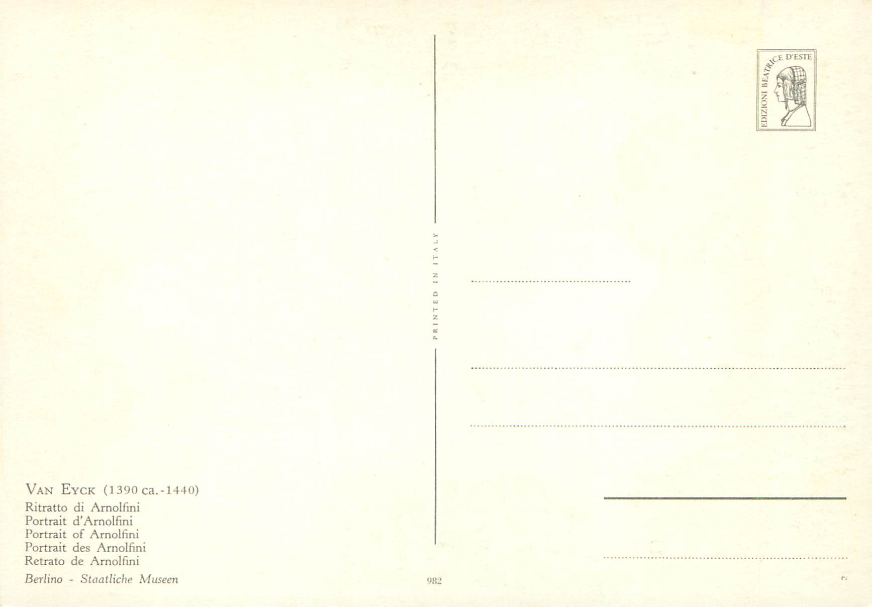 CPM Van Eyck — Verso