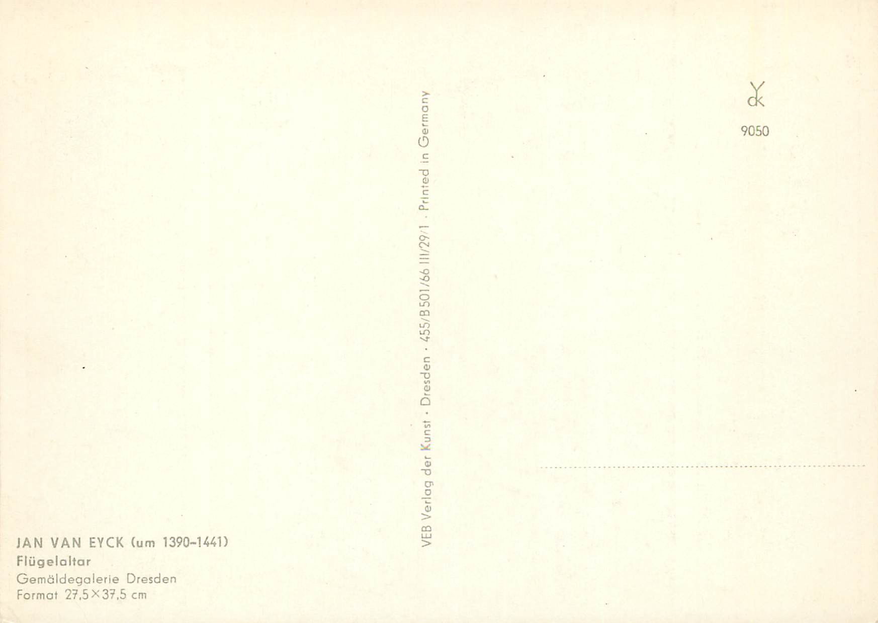 CPM Jan Van Eyck - Flugeialtar — Verso