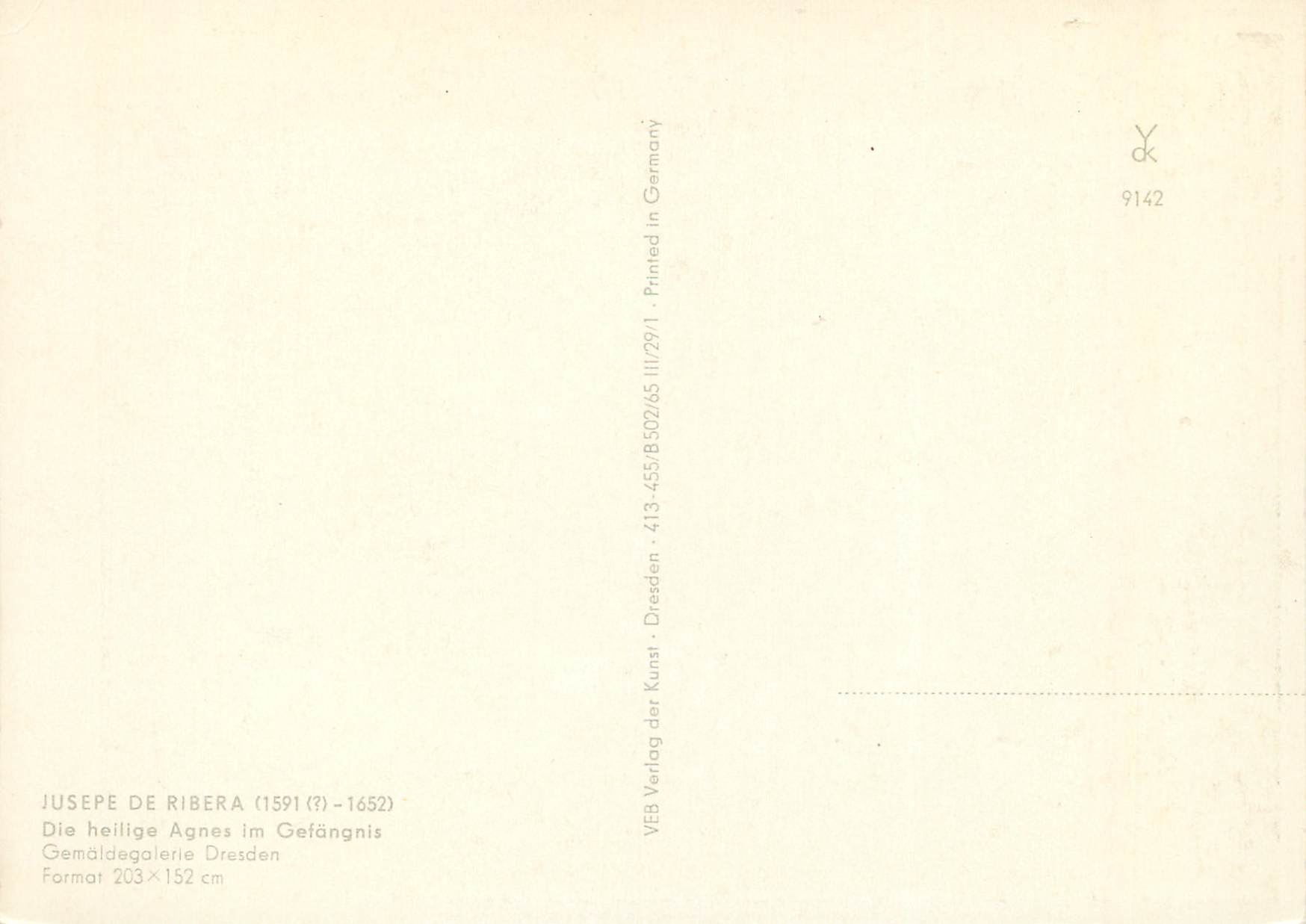 CPM Agnes im Gelongnis — Verso
