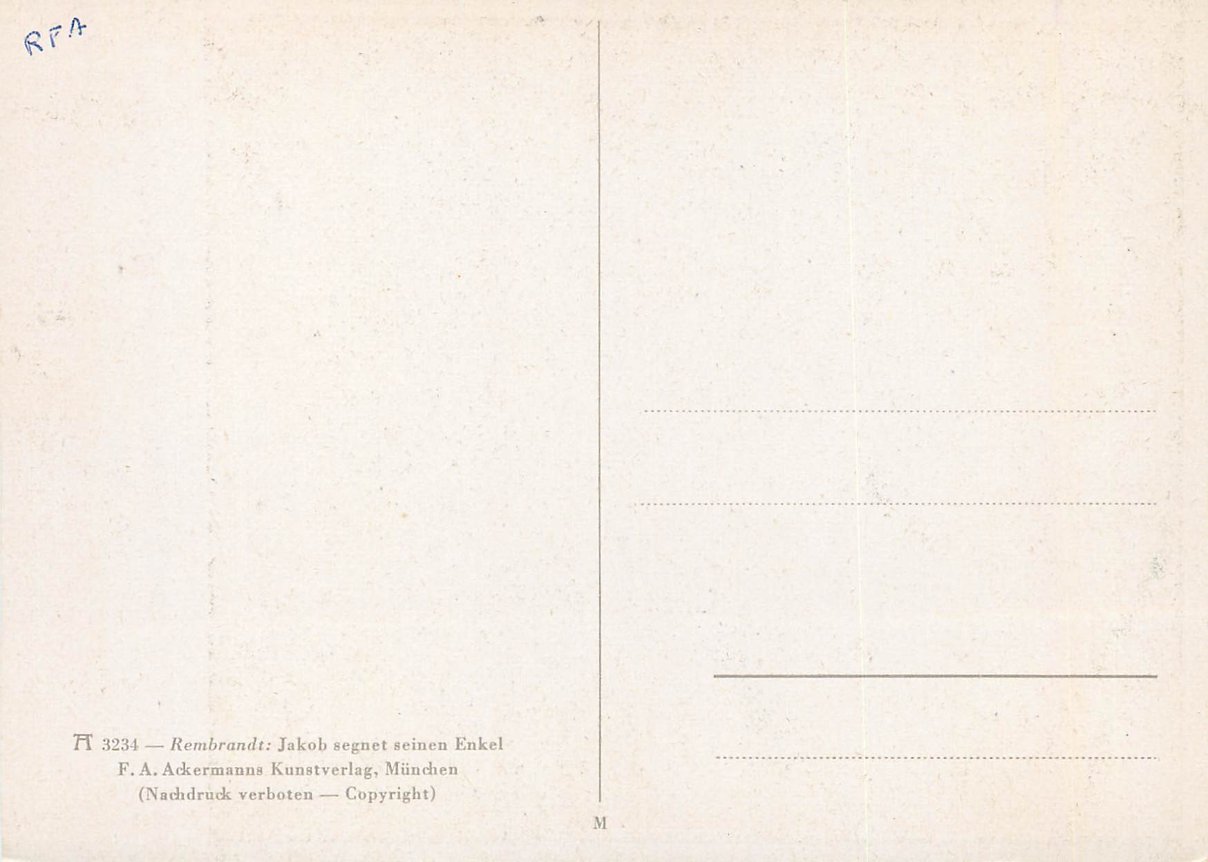CPM Rembrandt — Verso
