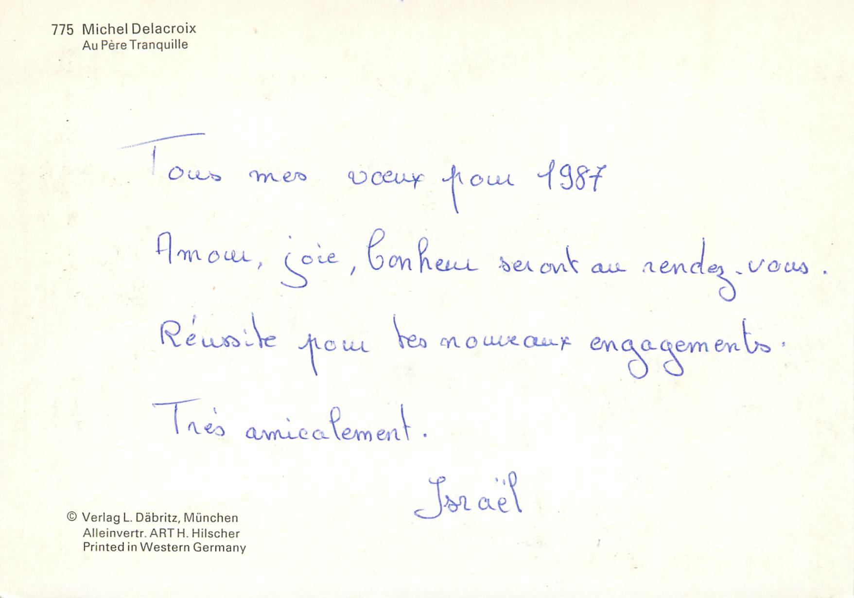 CPM Michel Delacroix - Au pere tranquille — Rückseite