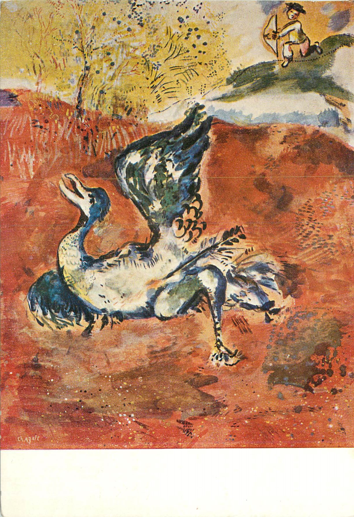 CPM Marc Chagall - wonded bird