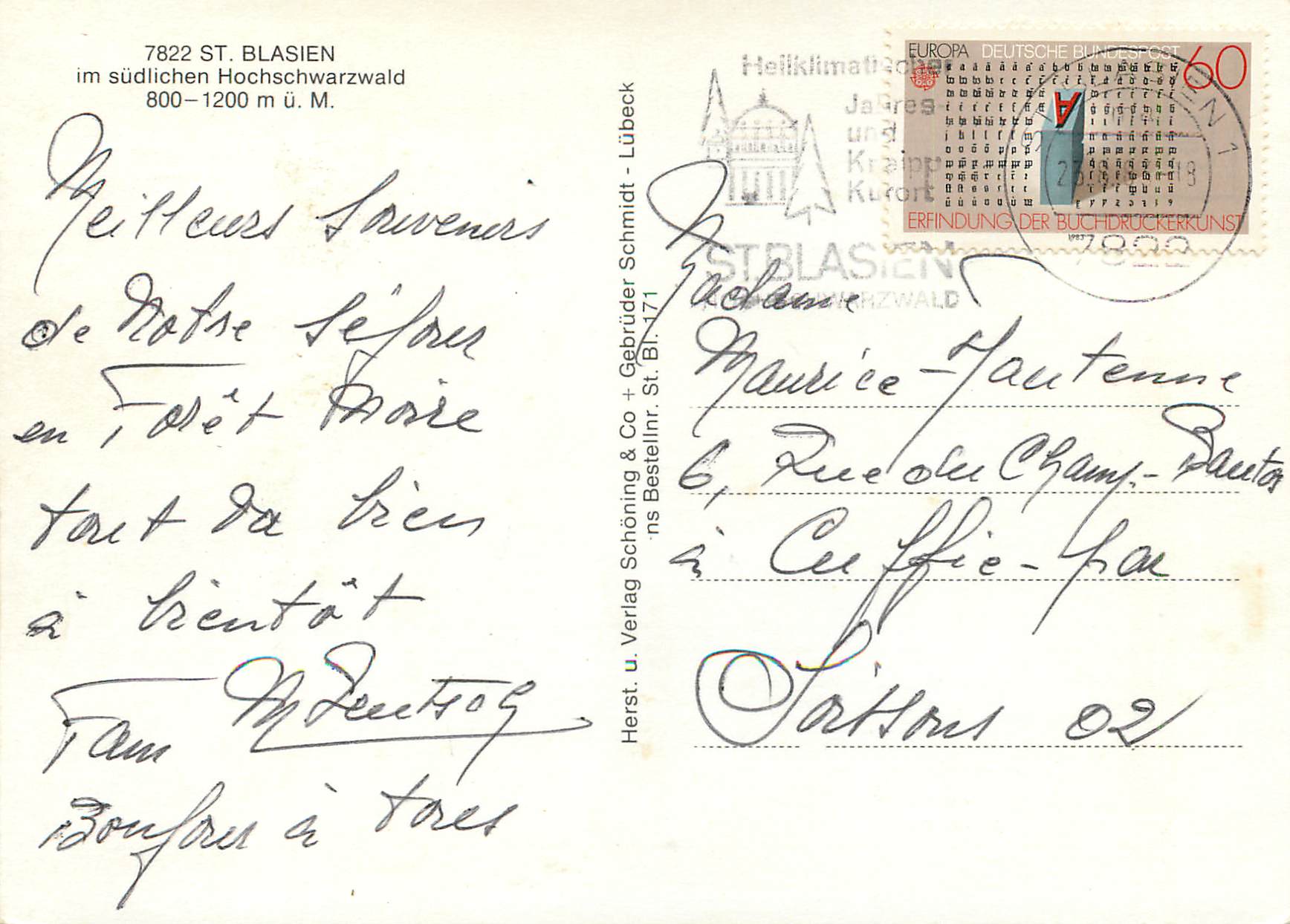 CPM St. Blasien — Rückseite