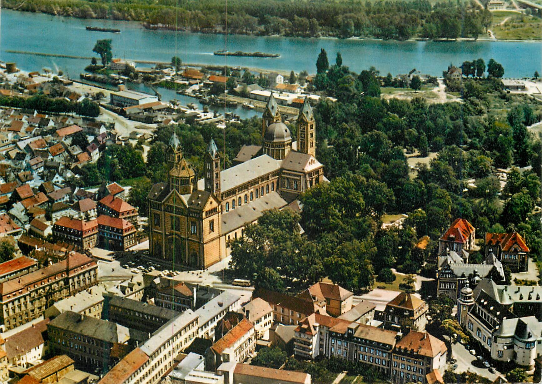 Speyer - Cathédrale et Rhin — éditeur Speyer a. Rhein - Kaiserdom