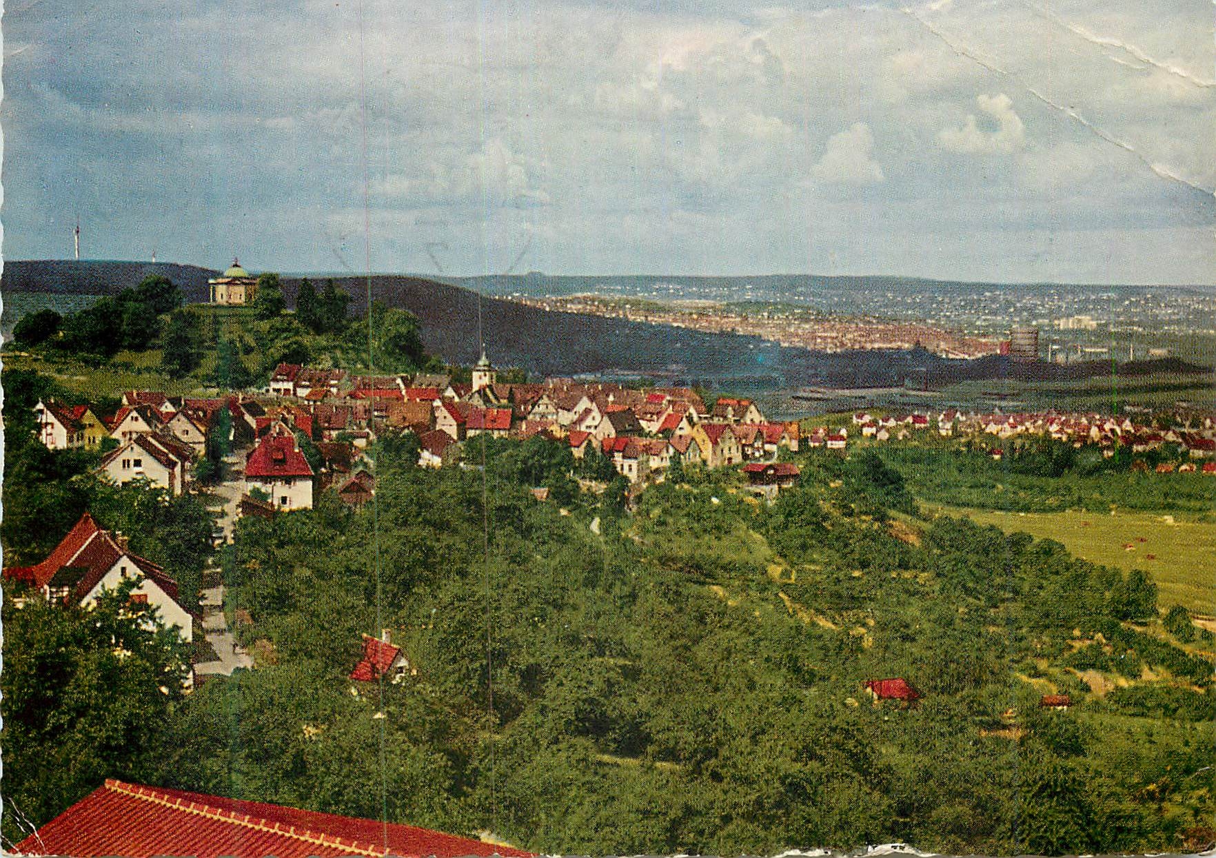 CPM Blick auf Rotenberg mit Grabkapelle und Stuttgart