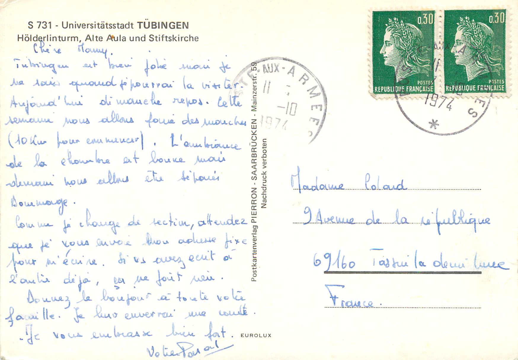 CPM Universitatsstadt Tubingen — Rückseite