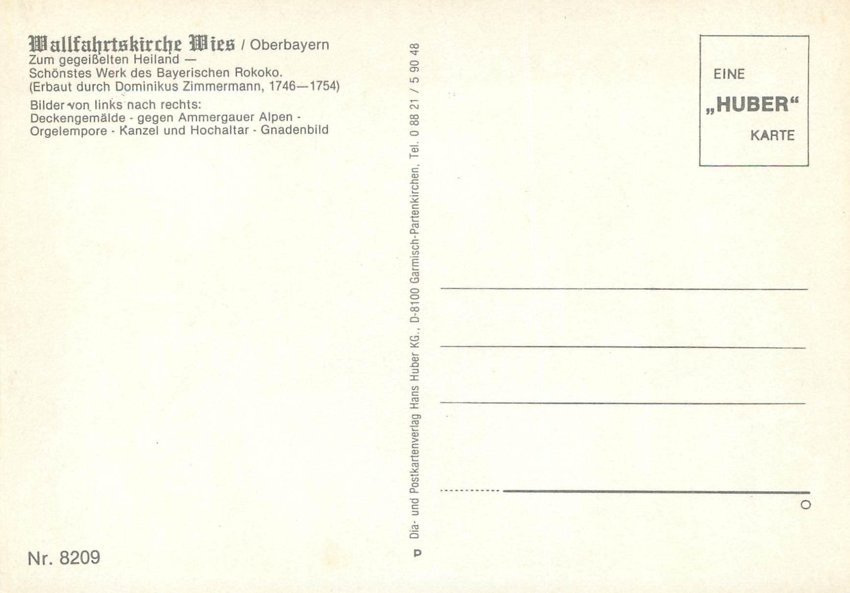 CPM Wallfahrtskirche Wies — Rückseite