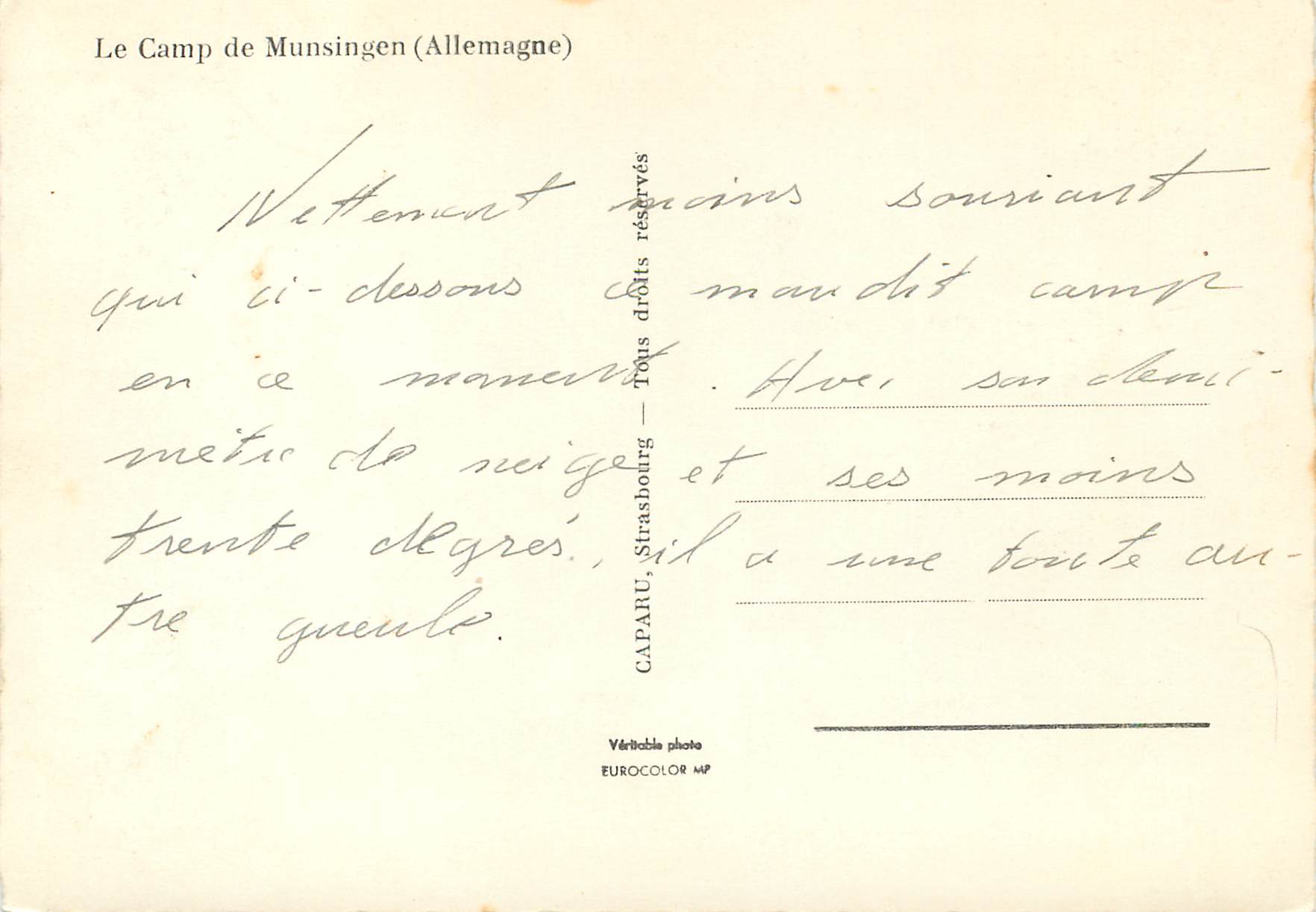 CPM Camp de Munsingen — Rückseite
