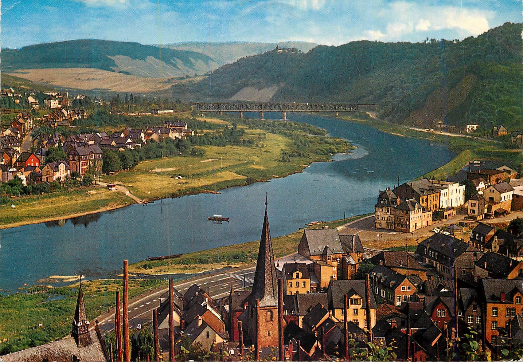 Vue de la Moselle à Alzey — éditeur Krüger, n° 955/5