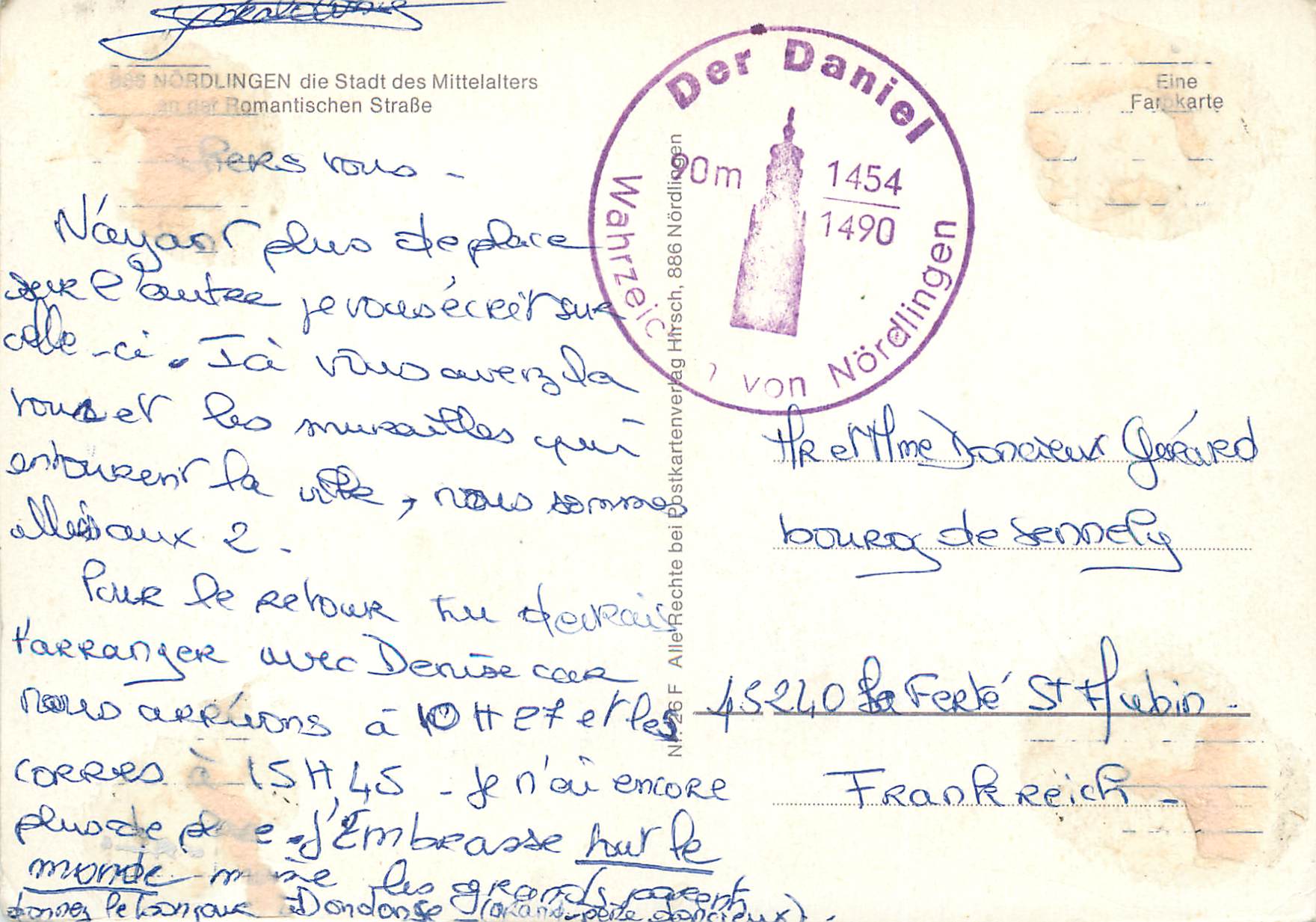 CPM Stadt des Mittelalters Nordlingen — Back
