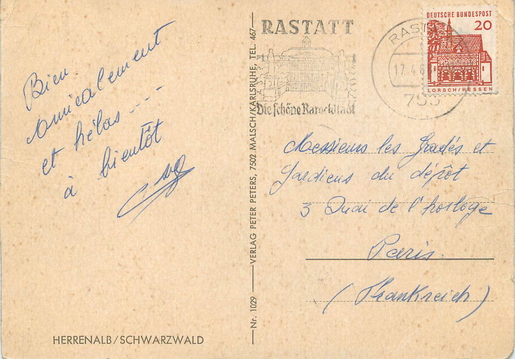 CPM Herrenalb — Rückseite