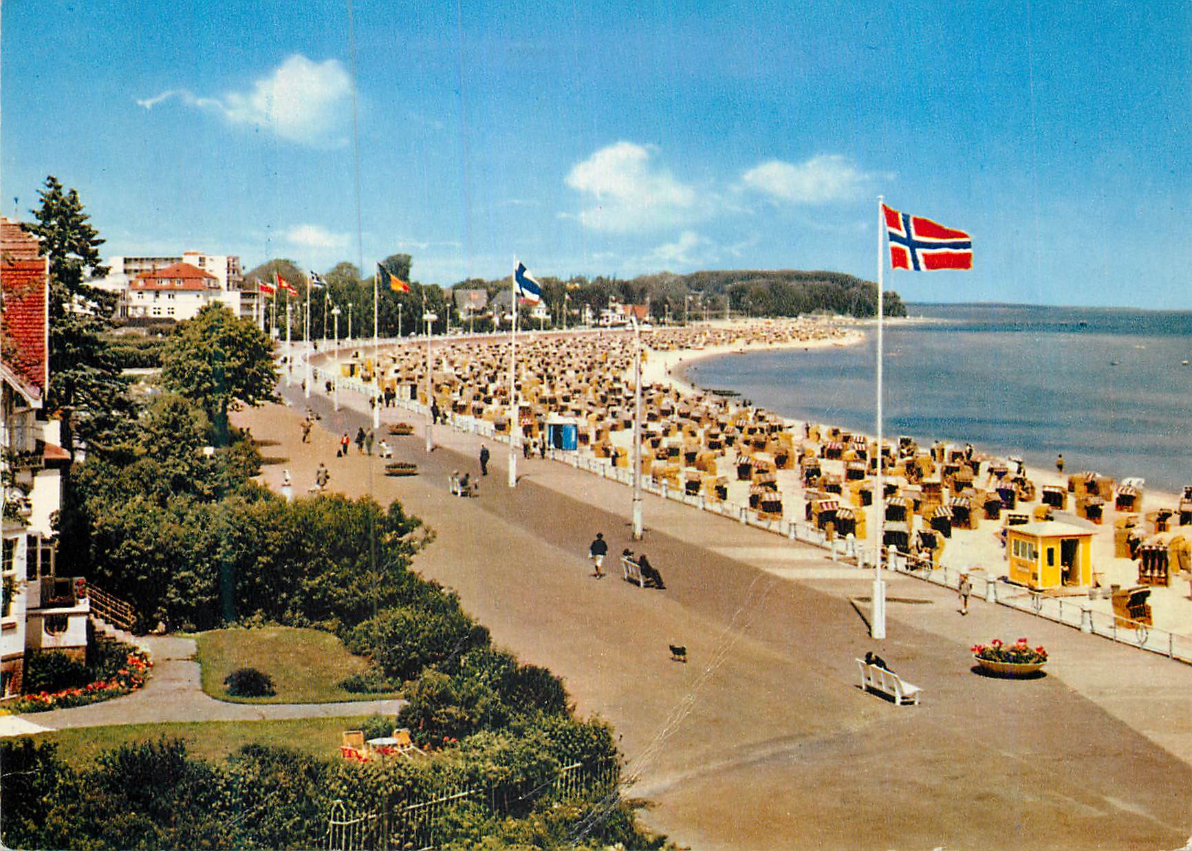 Travemünde — Promenade et plage — Verlag Schöning & Co., Lübeck