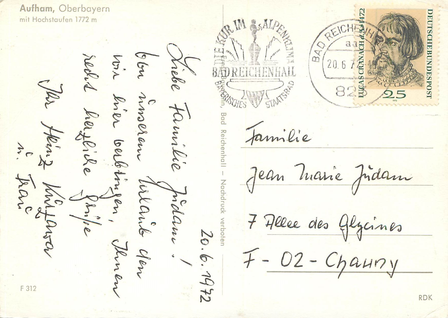 CPM Aufham Oberbayern — Rückseite
