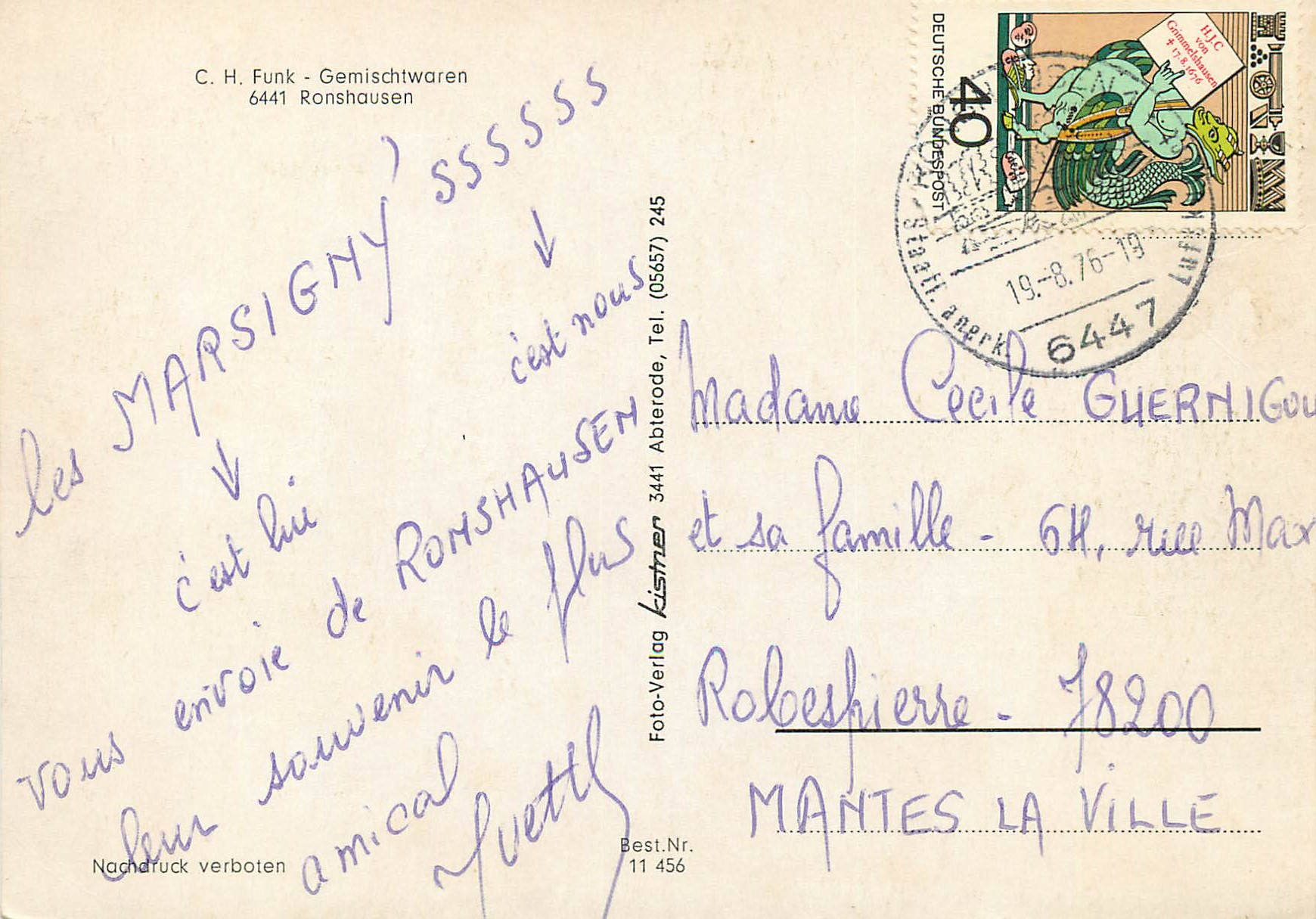 CPM Ronshausen — Verso