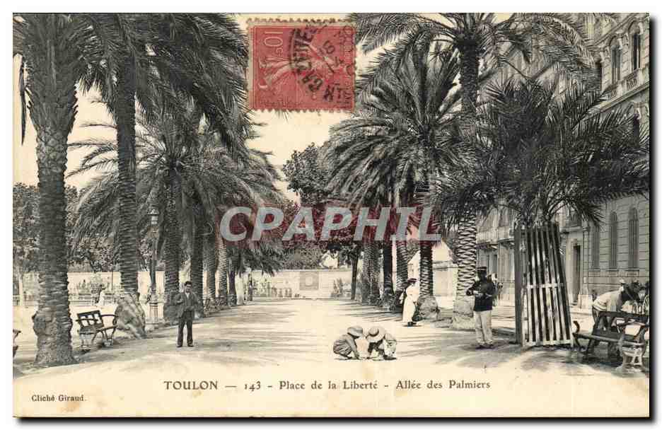 Toulon — Place de la Liberté — Allée des Palmiers — Cliché Giraud n°143