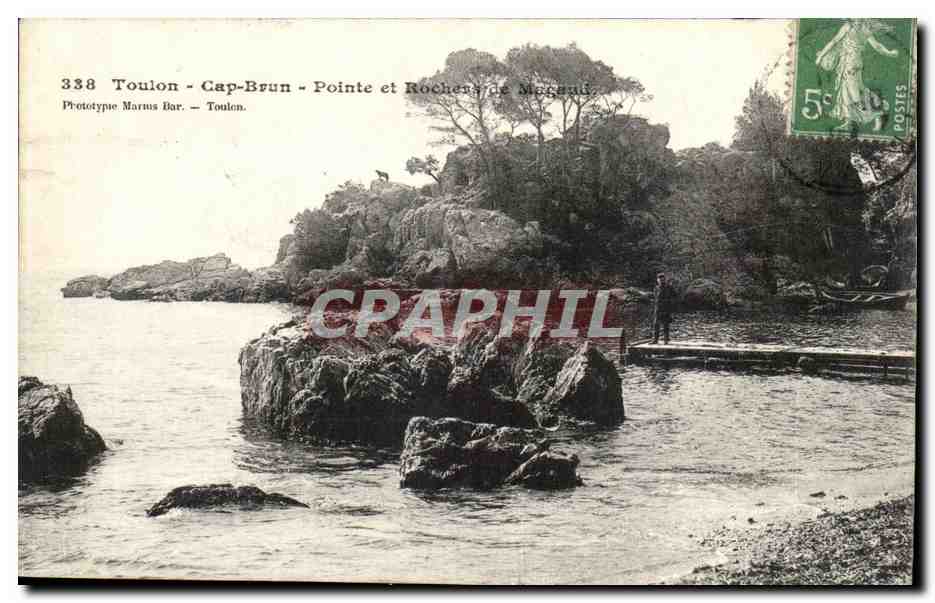 Toulon - Cap-Brun - Pointe et Rochers de Magaud — Phototypie Marus Bar
