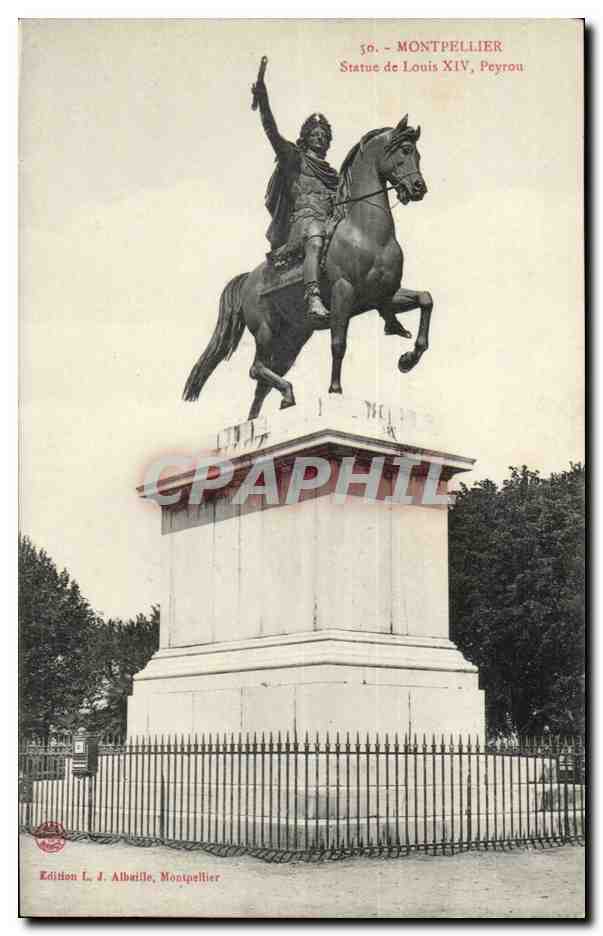 Montpellier CPA Statue de Louis XIV Peyrou