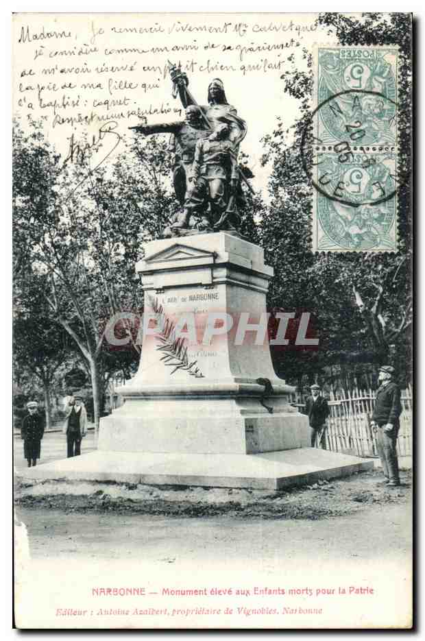 Montpellier CPA Monument eleve aux enfants morts pour la patrie