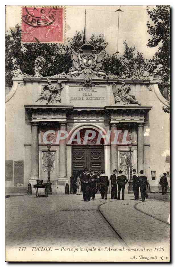Toulon — Haupteingang des Arsenal, gebaut 1738 — A. Bougault