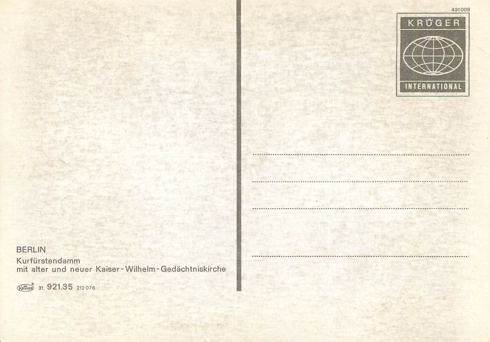 CPM Kurfurstendamm — Rückseite