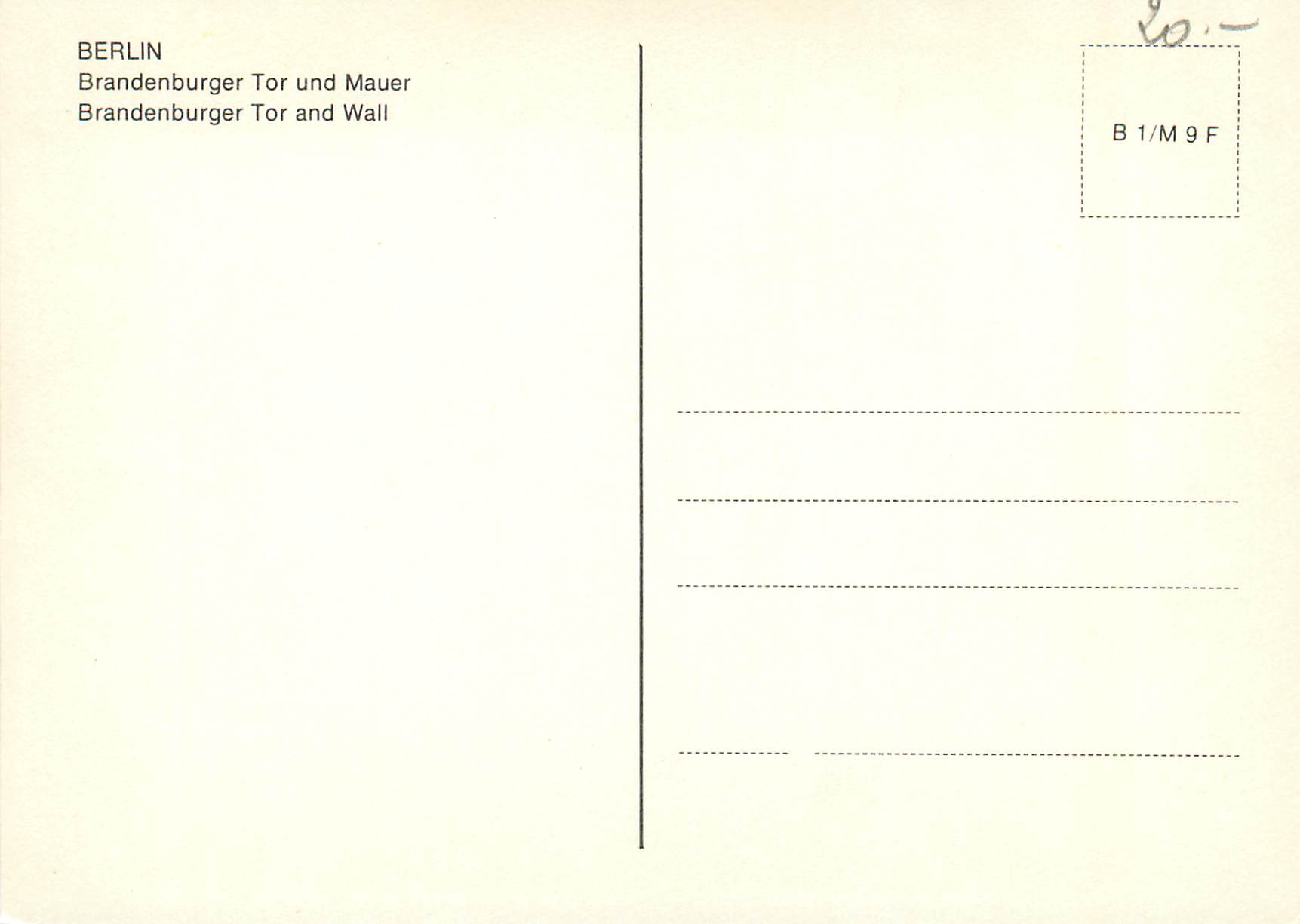 CPM Tor und Mauer — Rückseite