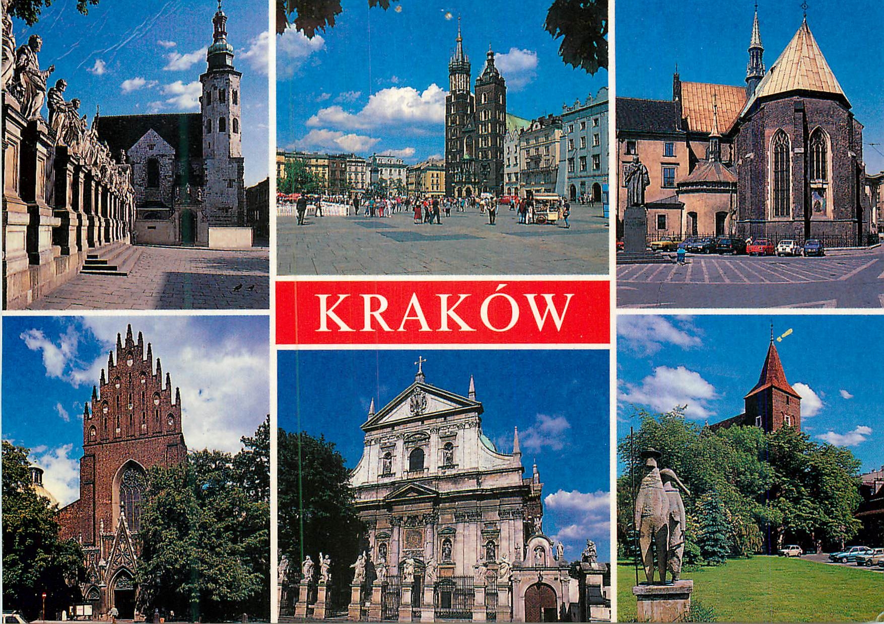 Kraków — Vue panoramique des monuments — éditeur Wydawnictwo „Karpaty”