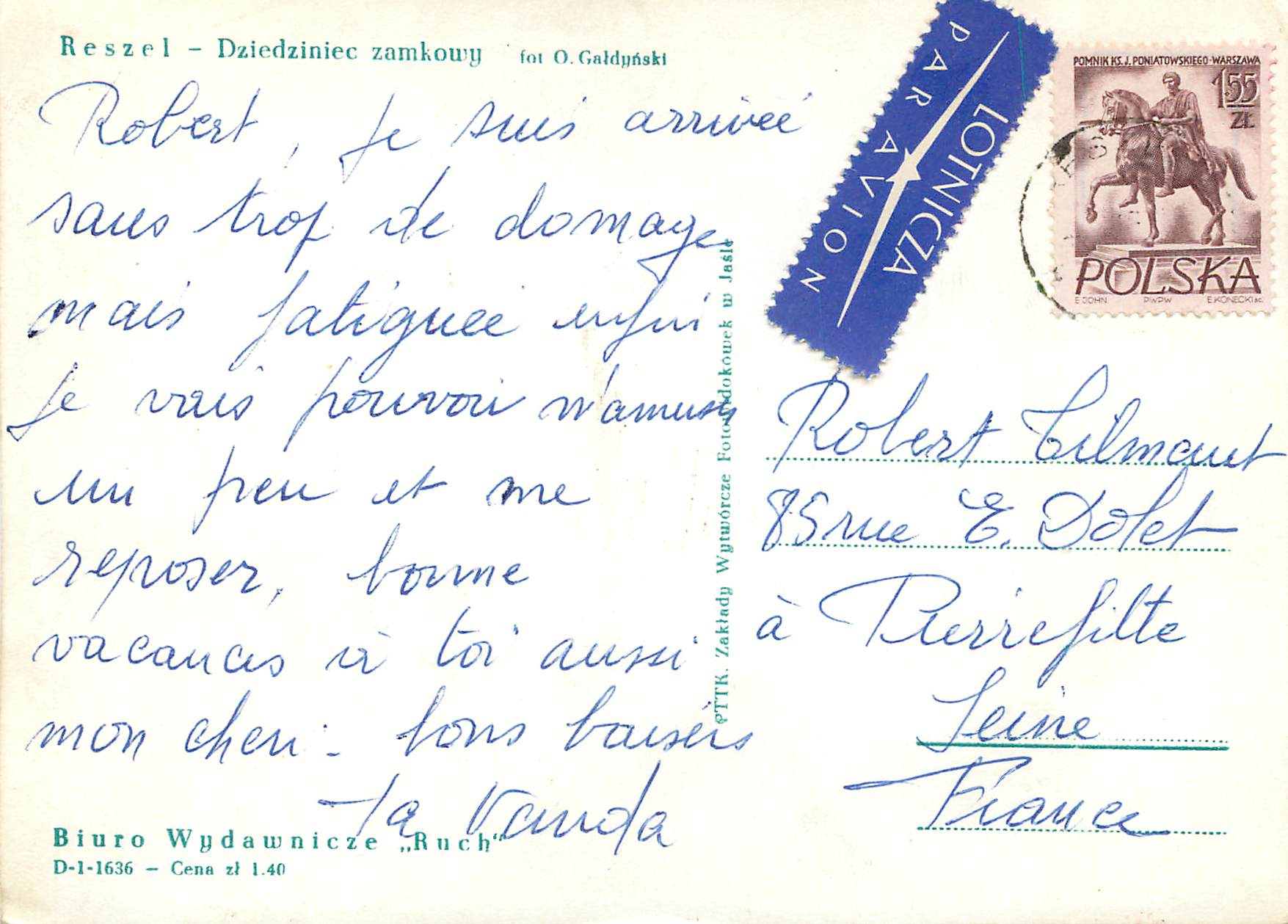 Reszel - Dziedziniec zamkowy — fot. O. Galdynski — Rückseite