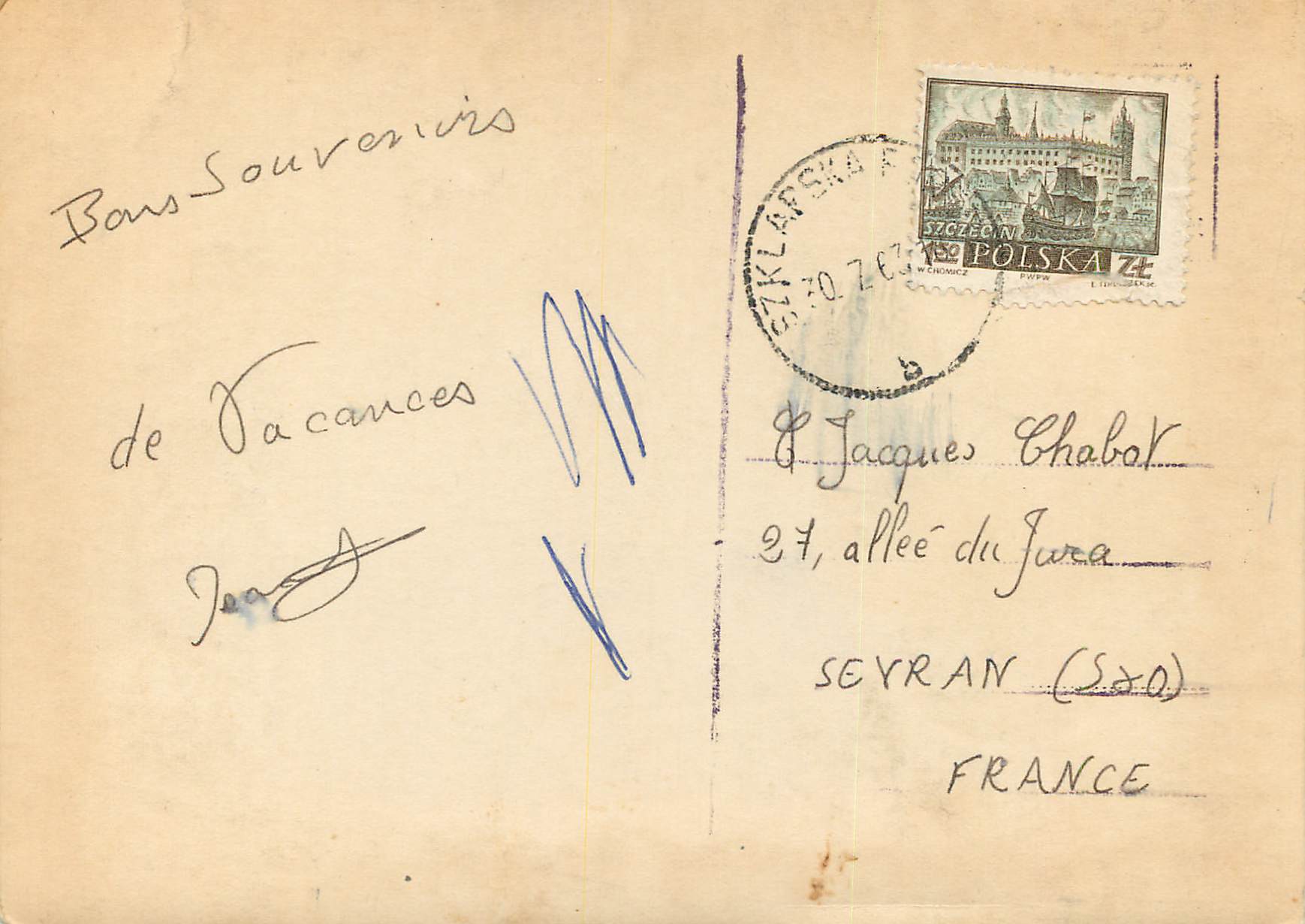 CPM Sanatorium dziecicze Kuznicech Zakopane — Rückseite