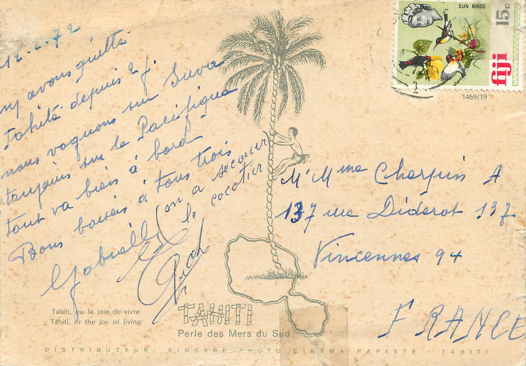 CPM Joy of living Tahiti — Rückseite